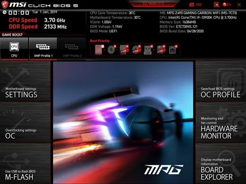 微星MPG Z490 GAMING CARBON WIFI主板评测