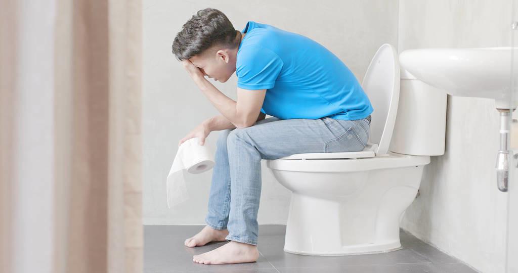 Difficulty in defecation, dry mouth and bad breath, and constipation in