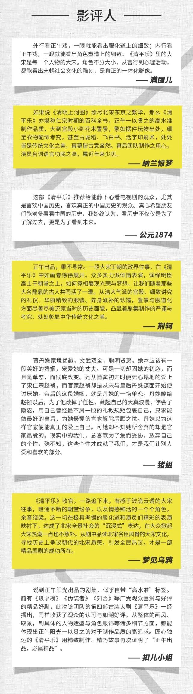 50位资深评论人如何看「清平乐」丨剧研社