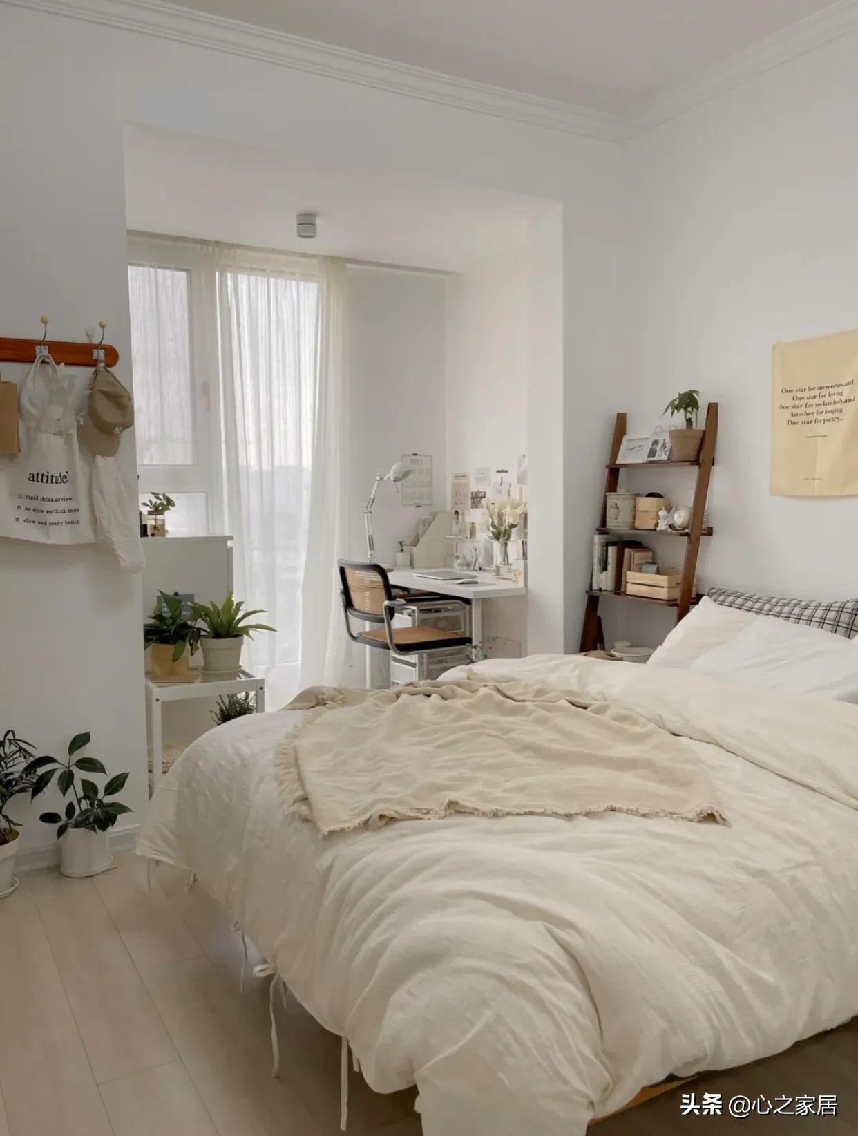 65㎡纯白色简约家装设计，干净利落的小户型，整洁明亮的家居风格