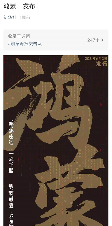 国家亲自下场支持鸿蒙