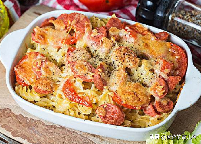 Share a baked noodle with apple, purple potato and cheese, which is nutritious and delicious, and a home-cooked food that children love