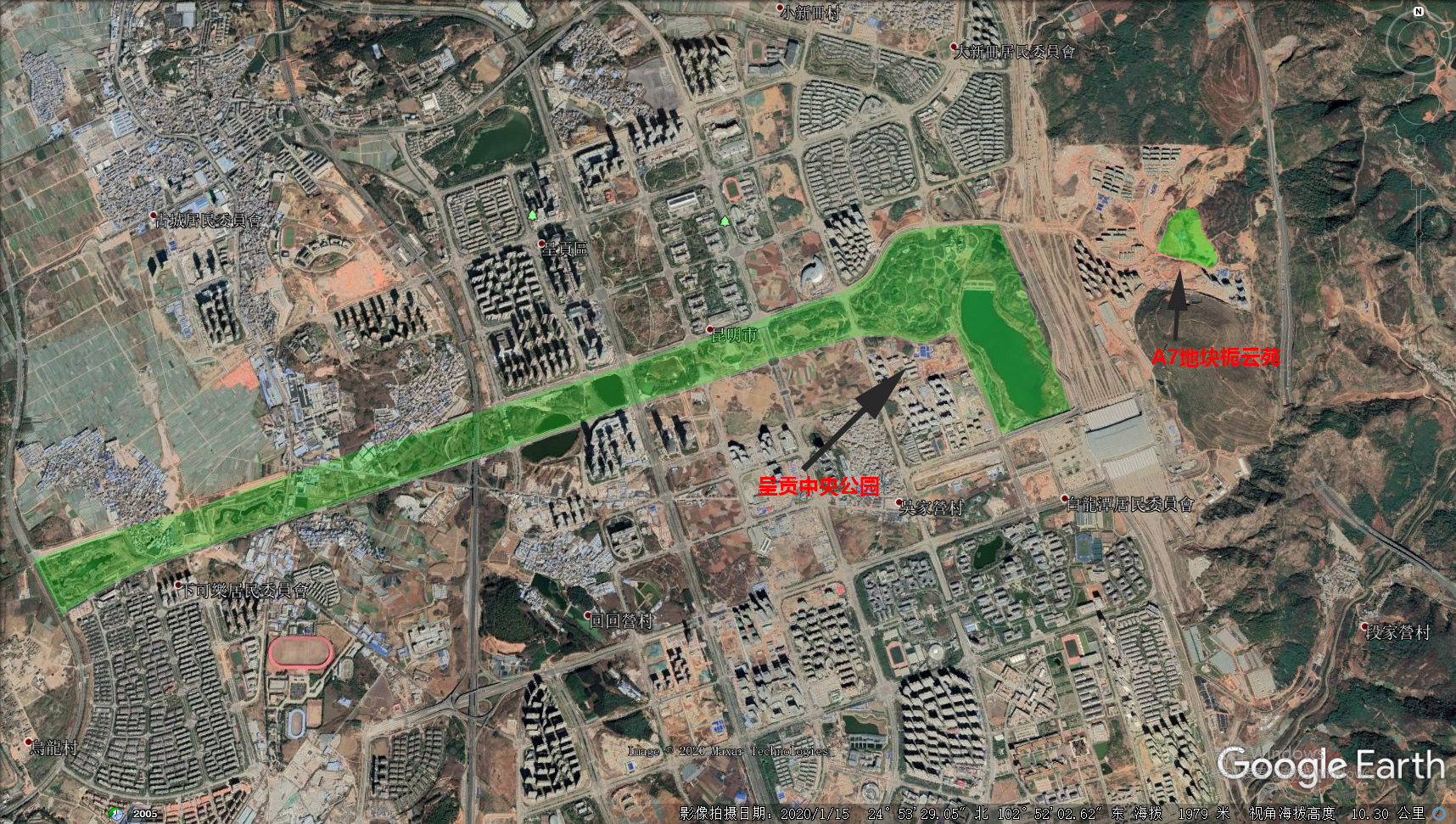 能在中央公园“头上”动土的楼盘，昆明恐怕不多了