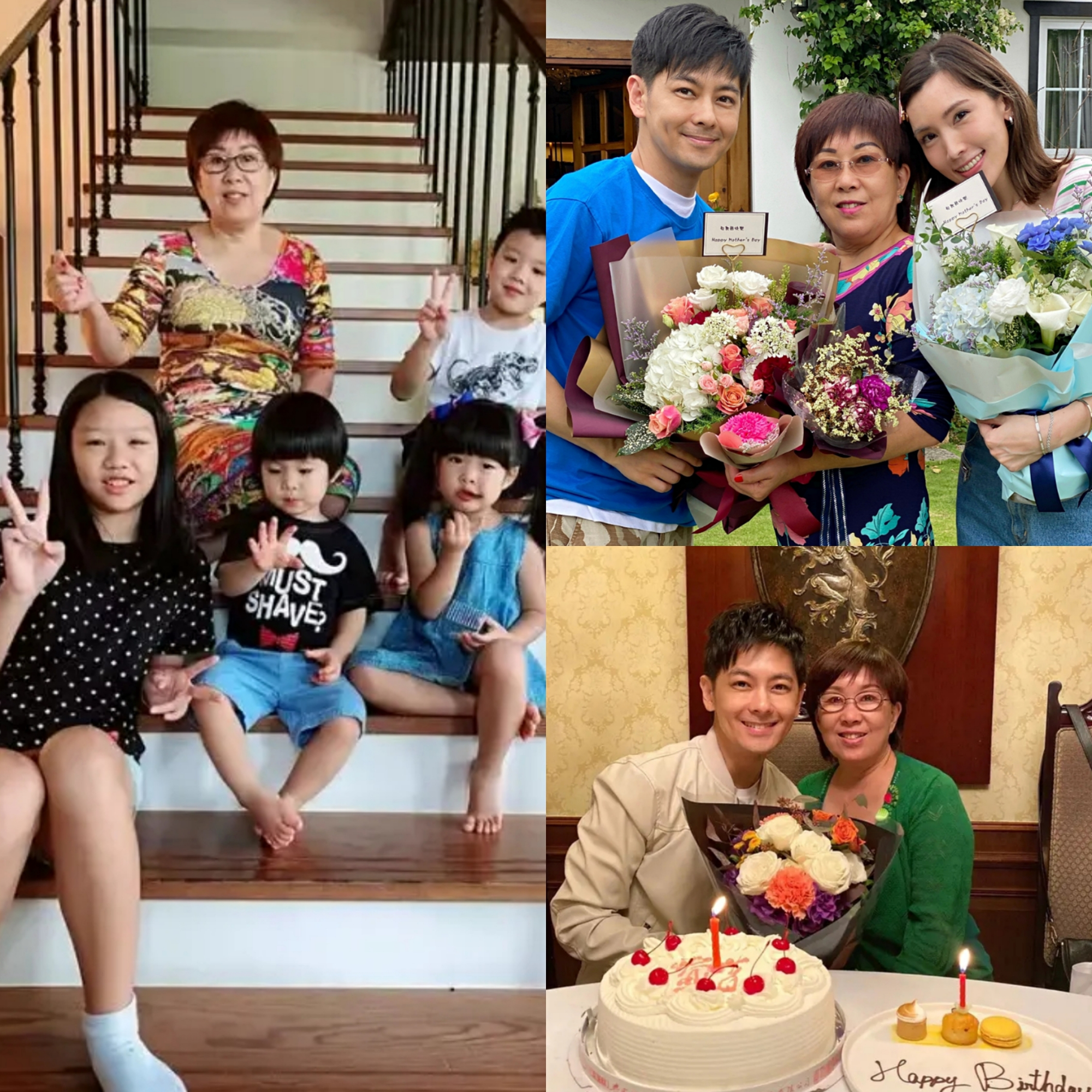 林志穎嬌妻陪丈母娘逛街，陳媽拎大牌包滿身珠寶，胖成女兒兩倍