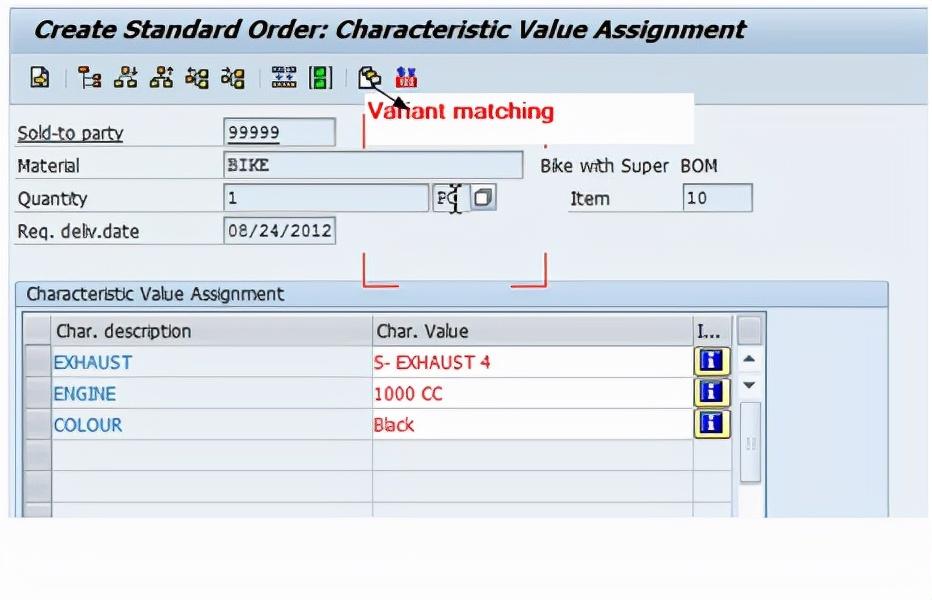 SAP VC銷售訂單中可配置物料的使用