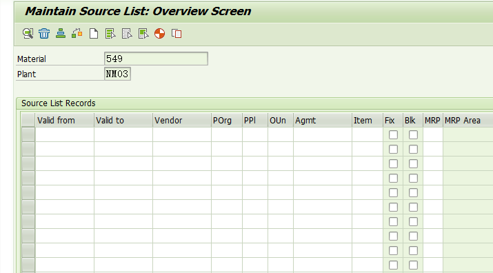 SAP RETAIL MM42裡可以順便維護一下Source List