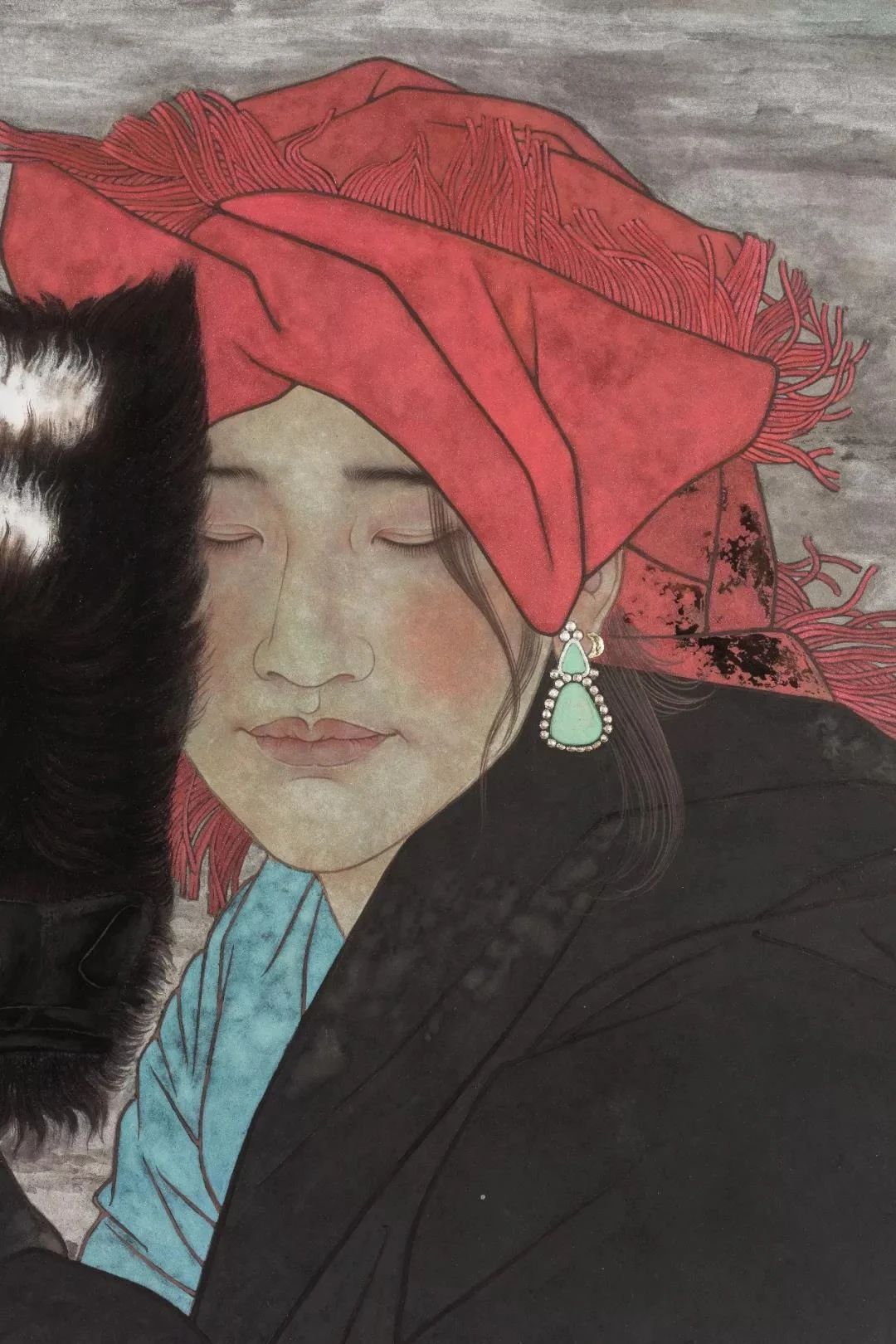Sun Zhensheng's meticulous works of figures: solemn and quiet without ...