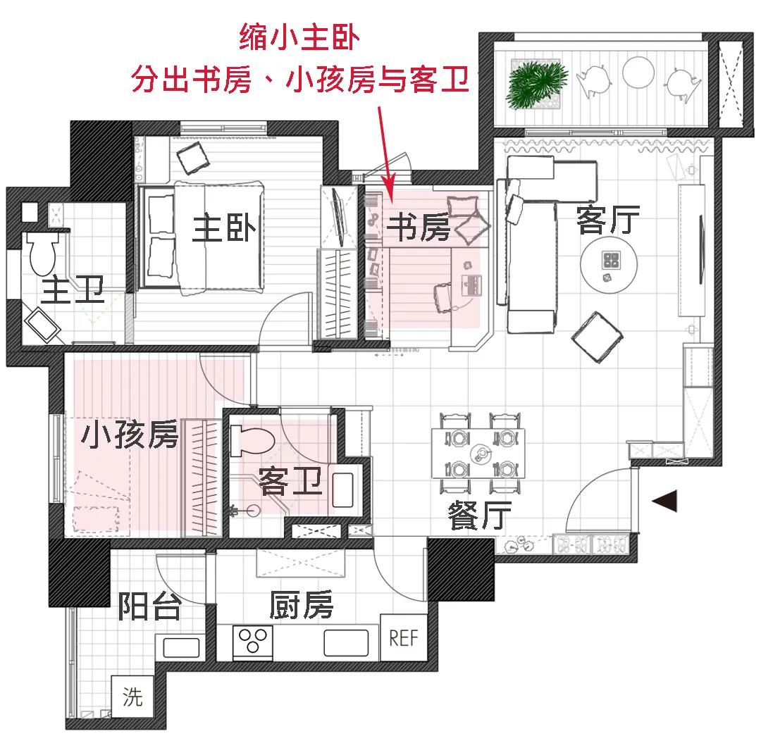 46㎡小户型设计太赞了，挪动墙面瞬间多出2间房！还有两套照抄