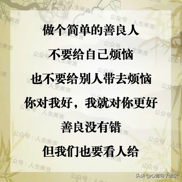 我本善良，但请别把我当傻子！（句句戳心）