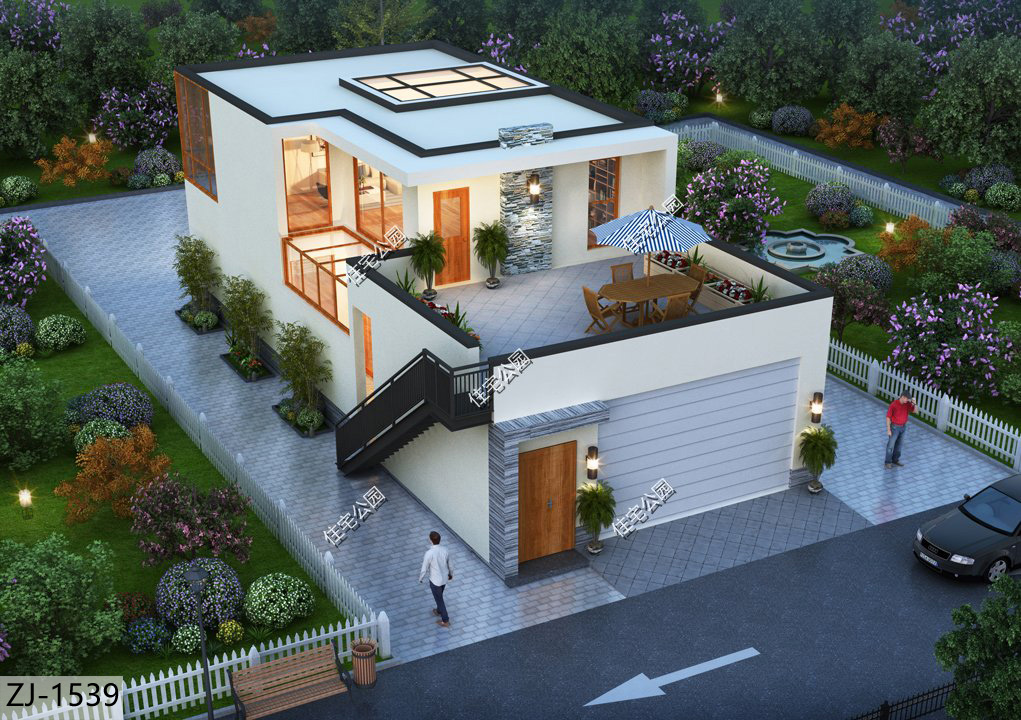 7 18米現代風潮流別墅 三面不開窗如何設計才能保證室內明亮 住宅公園 Mdeditor