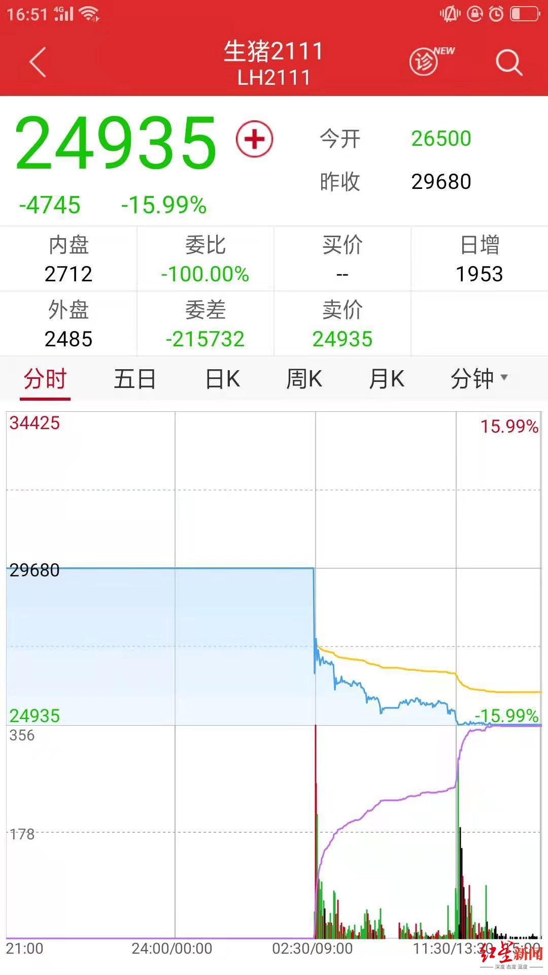 Hog futures appears on the market trade, first days of entire troops under one's command drops the expert reminds " careful investment "
