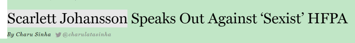 大丑闻！寡姐自曝遭金球奖评委性骚扰，好莱坞