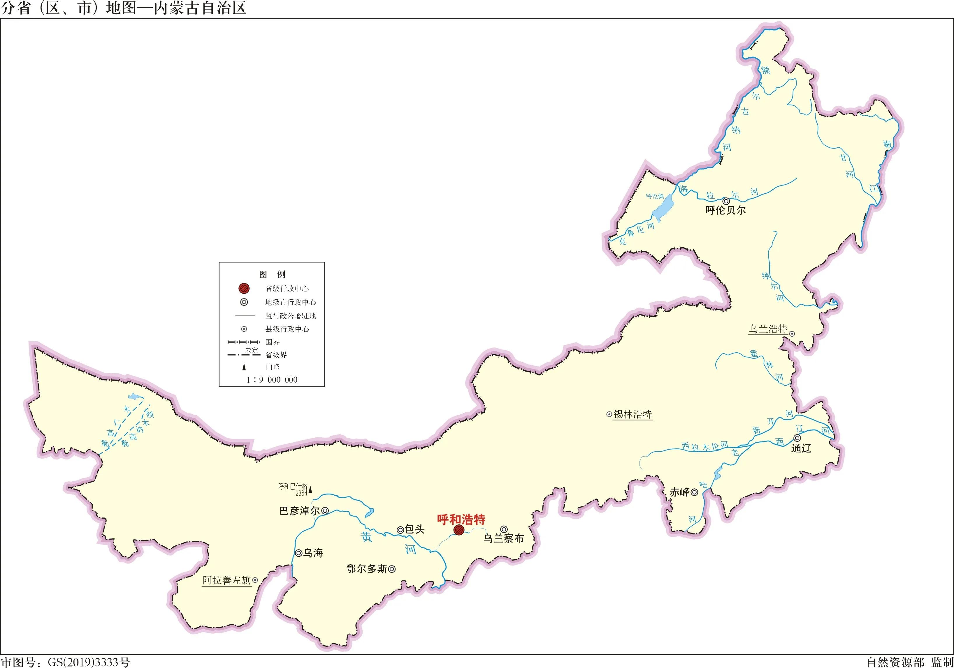 内蒙古有哪些县不通铁路?(附内蒙古标准地图)