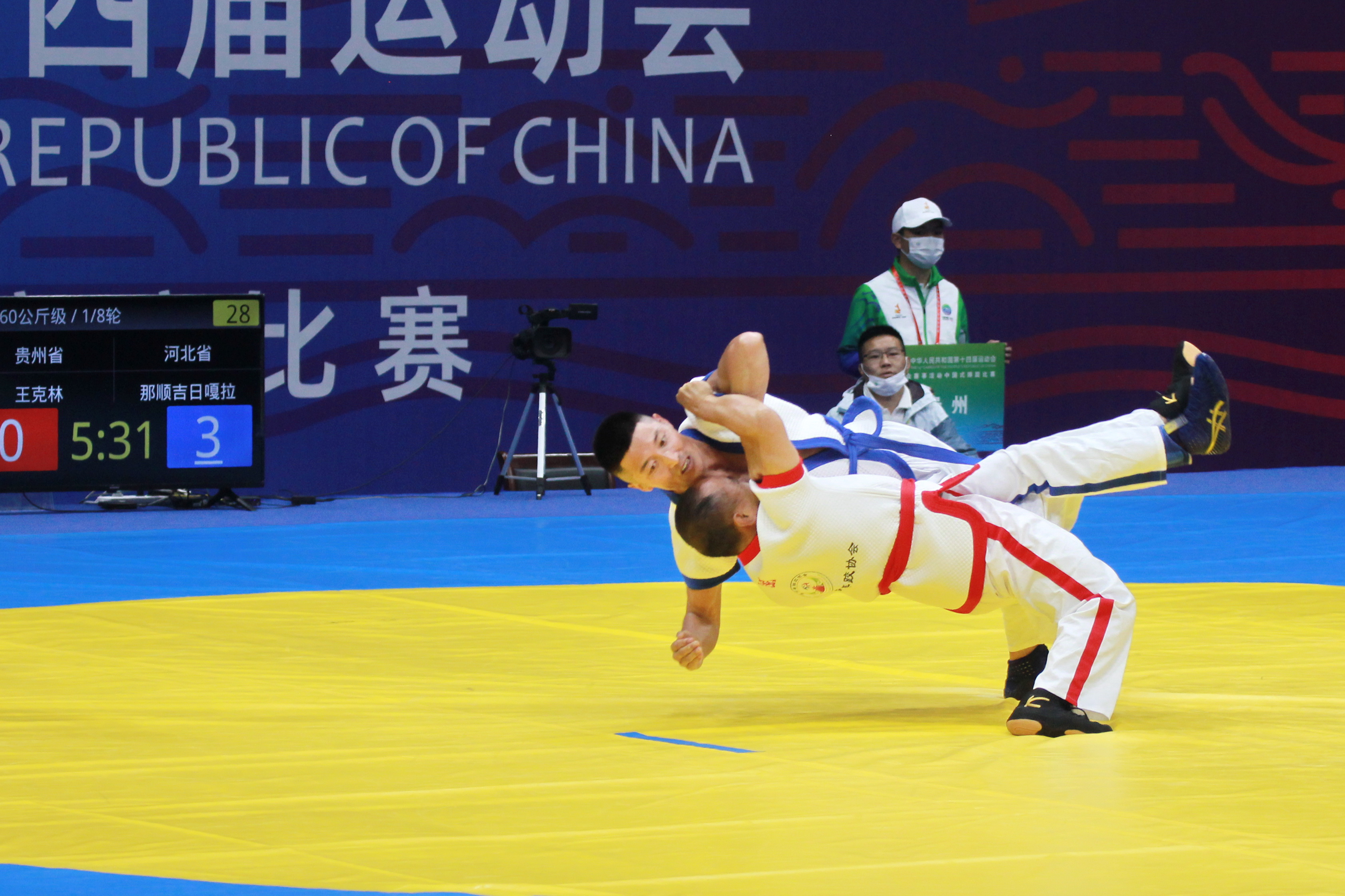 陕西合阳县:十四运会群众赛事活动中国式摔跤项目正式开赛