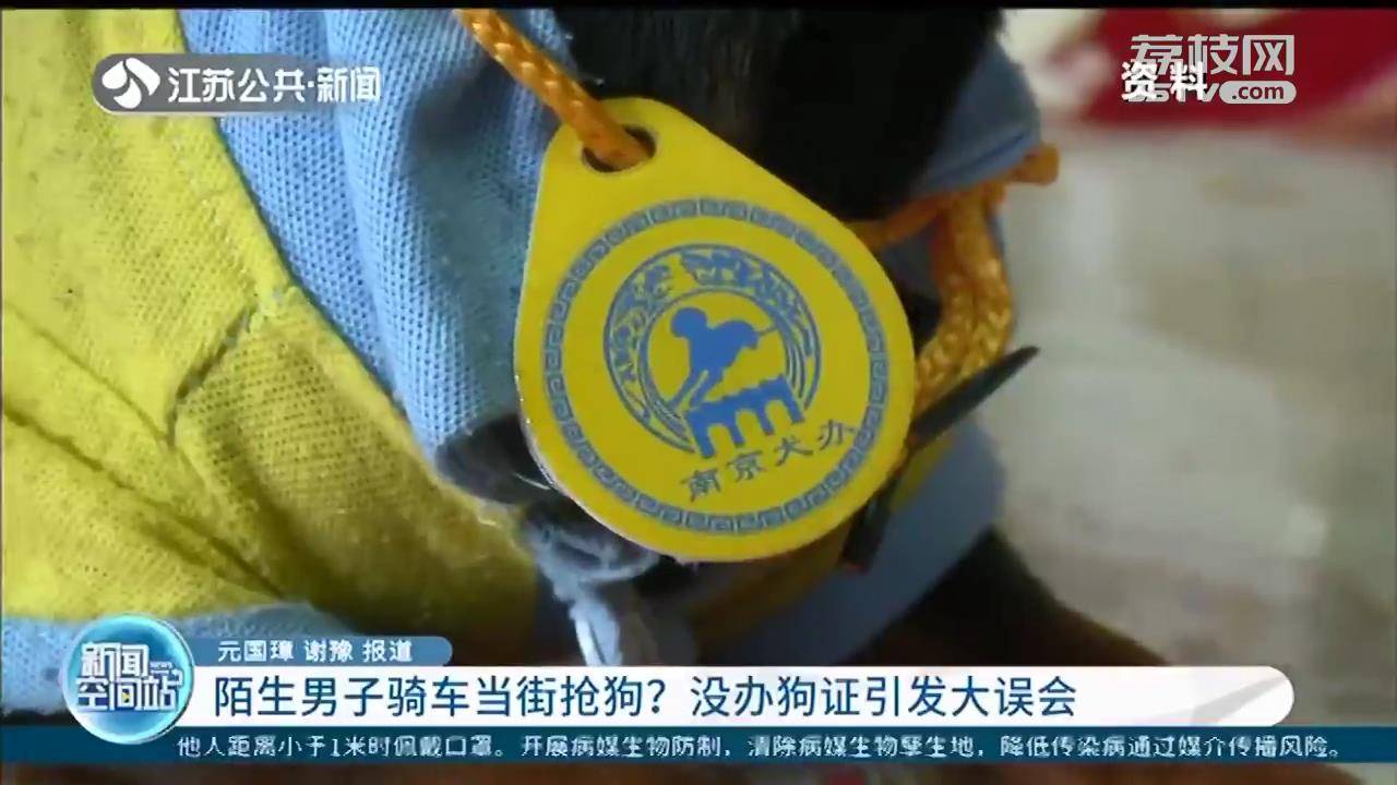 陌生男子骑车当街抢狗？原来是没办犬证引发大误会