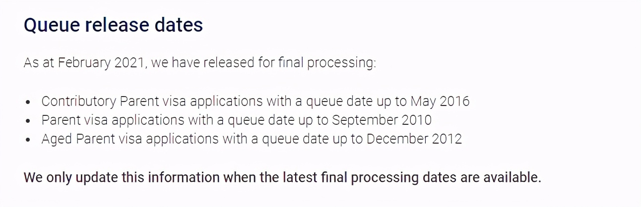 20-21财年澳洲143贡献类父母签证配额用光，首次登澳时间可豁免