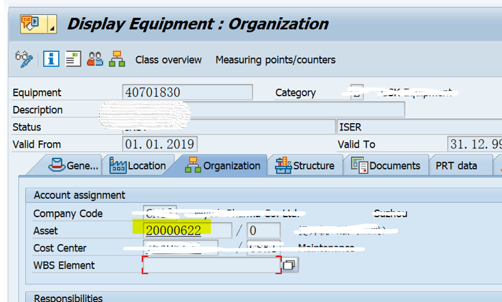SAP PM 初级系列16 - 设备相关的Asset号