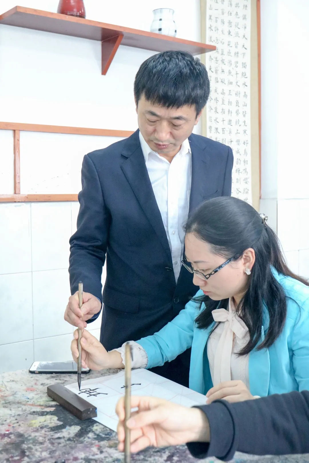 天府新区华阳实验小学小品堂书法工作坊第二批学员开班仪式