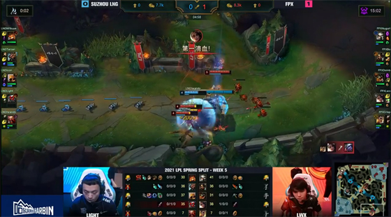 LOL: Doinb crocodilian sheet kills cliff sparrow, LNG of FPX 2-0 beat easily