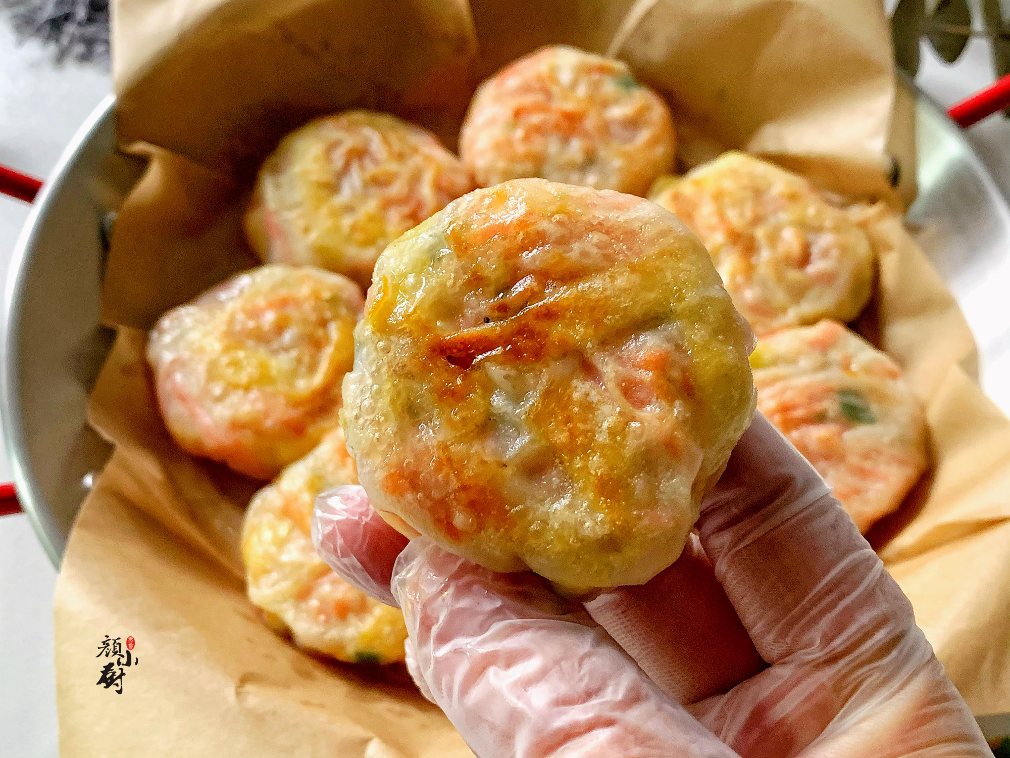 早餐，我常做這個吃，食材買來包上餡煎一煎，真美味