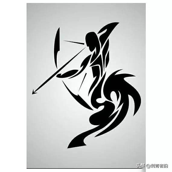 射手座纹身素材刺青稿