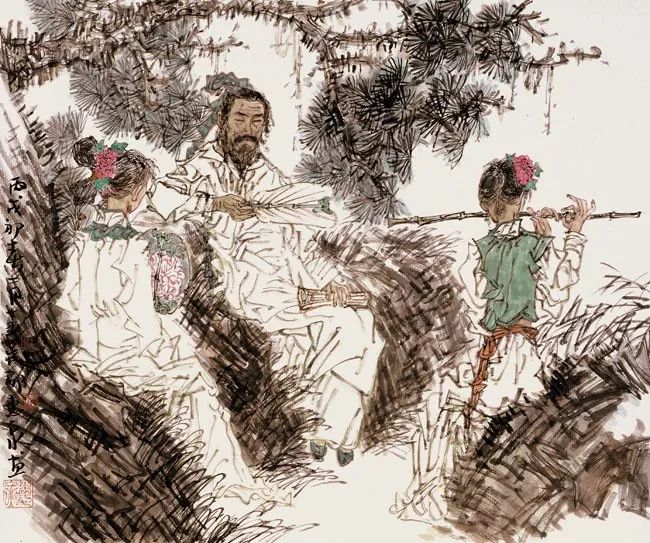 柔美多姿，仪态万方——著名画家徐惠泉以工笔重彩将东方女性的美跃然纸上