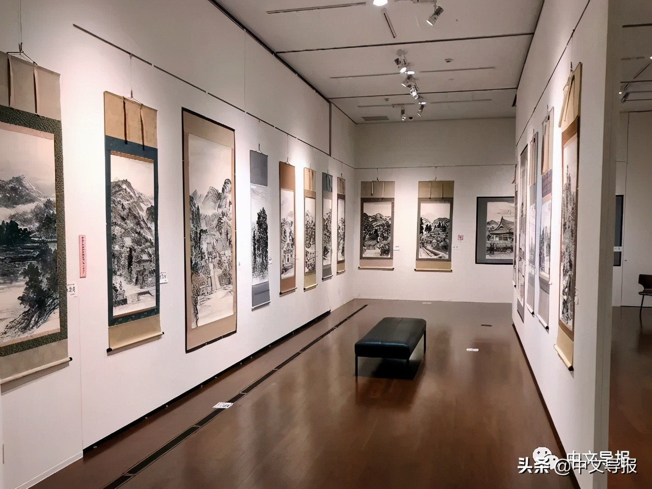 日本爱媛侨团举办“文化自信”中国山水画展