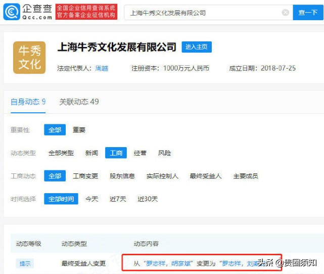 胡彦斌退出罗志祥持股公司，不再是合伙人身份，网友一致表示支持