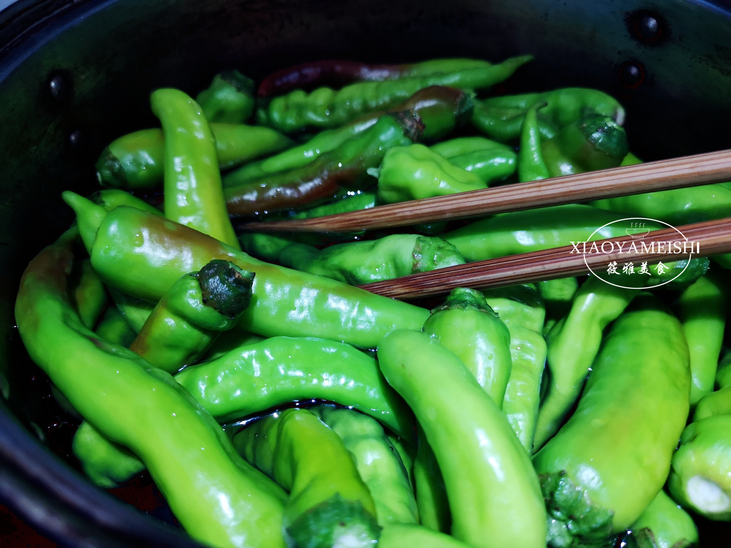 The chilli peppers are simple, crispy, spicy and unique. Even the picky girls love it.