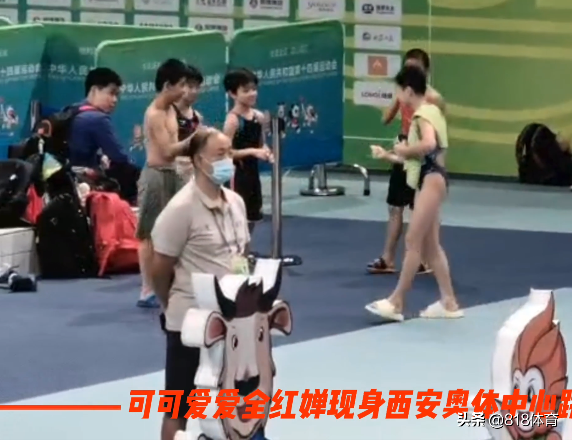 排面!全红婵全运会训练引20人10米台围观,伸脖子往下看水花消失术