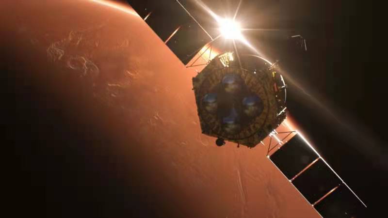 探测器|天问一号探测器进入火星停泊轨道 天问一号距离地球2.12亿千米