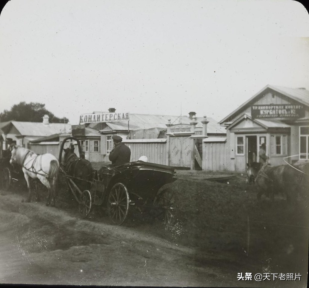 1903年 俄国旅行家的北方见闻照 哈尔滨街景松花江大桥