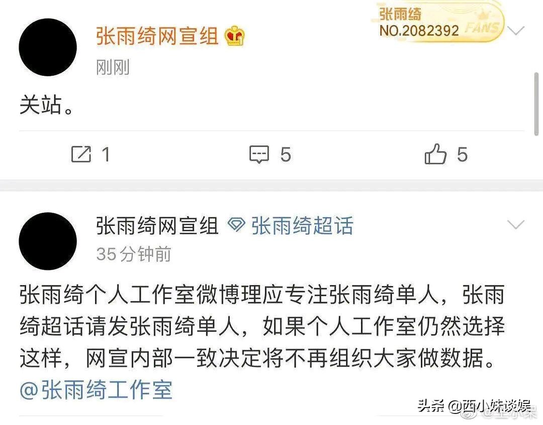 反转！张雨绮网宣组喊话关站后道歉，将继续担任反黑工作