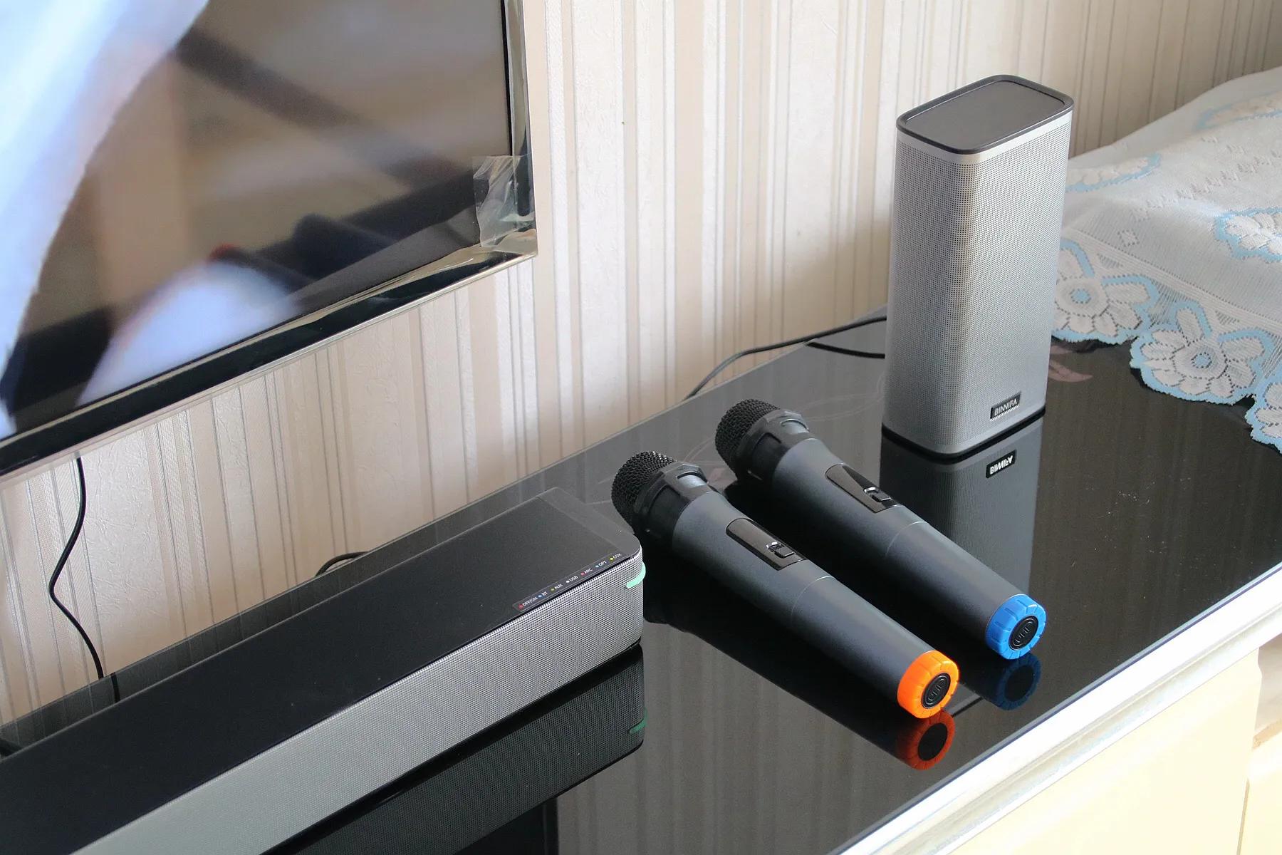 You can also enjoy the fun of karaoke at home, this wireless karaoke