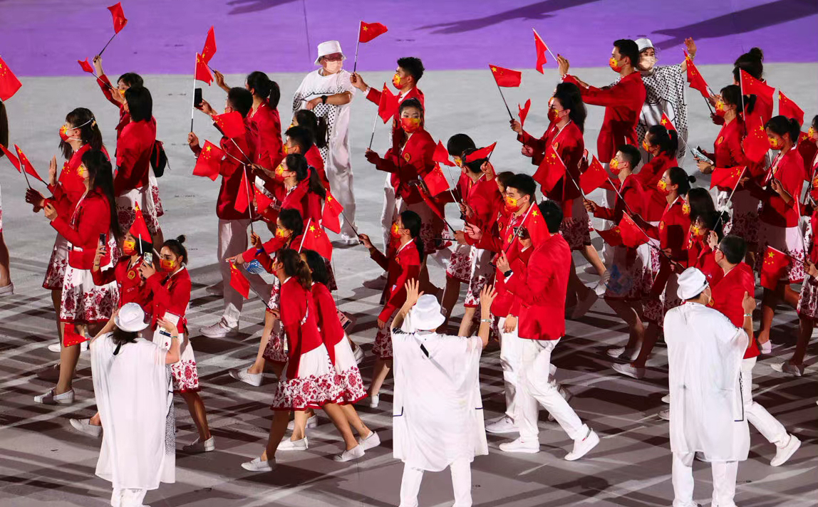东京奥运会开幕式收视夺冠，米希亚献唱，中国代表团第110位登场