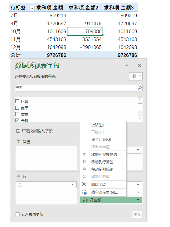 Excel数据透视表超级功能，快速汇总同比环比数据