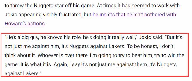 不僅場上，曝Howard在場下也「騷擾」金塊雙星！見了面就嘴，Jokic終於做出回應！-黑特籃球-NBA新聞影音圖片分享社區