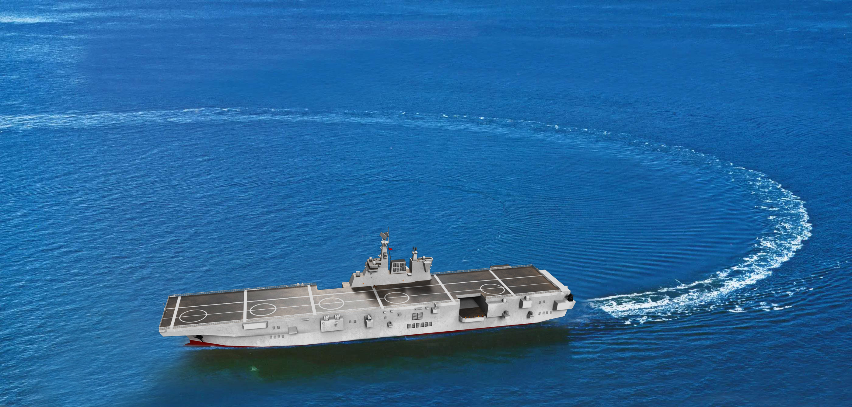 076两栖攻击舰吨位或达6万吨，堪比英国伊丽莎白