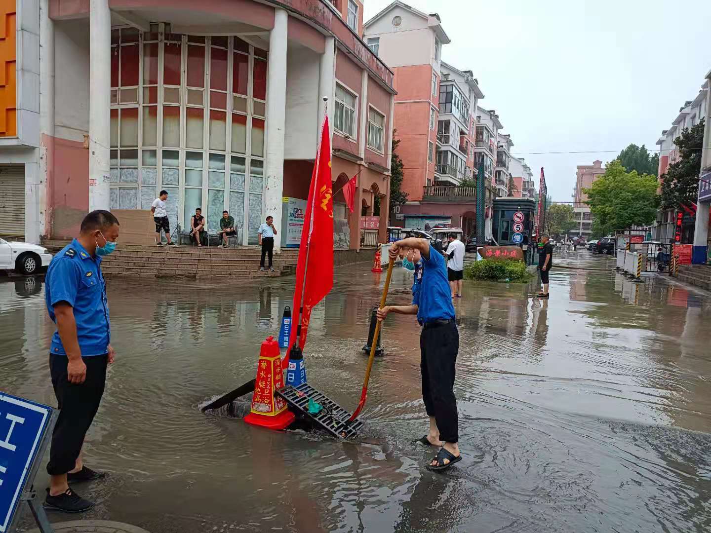 |直击鹿邑防汛一线