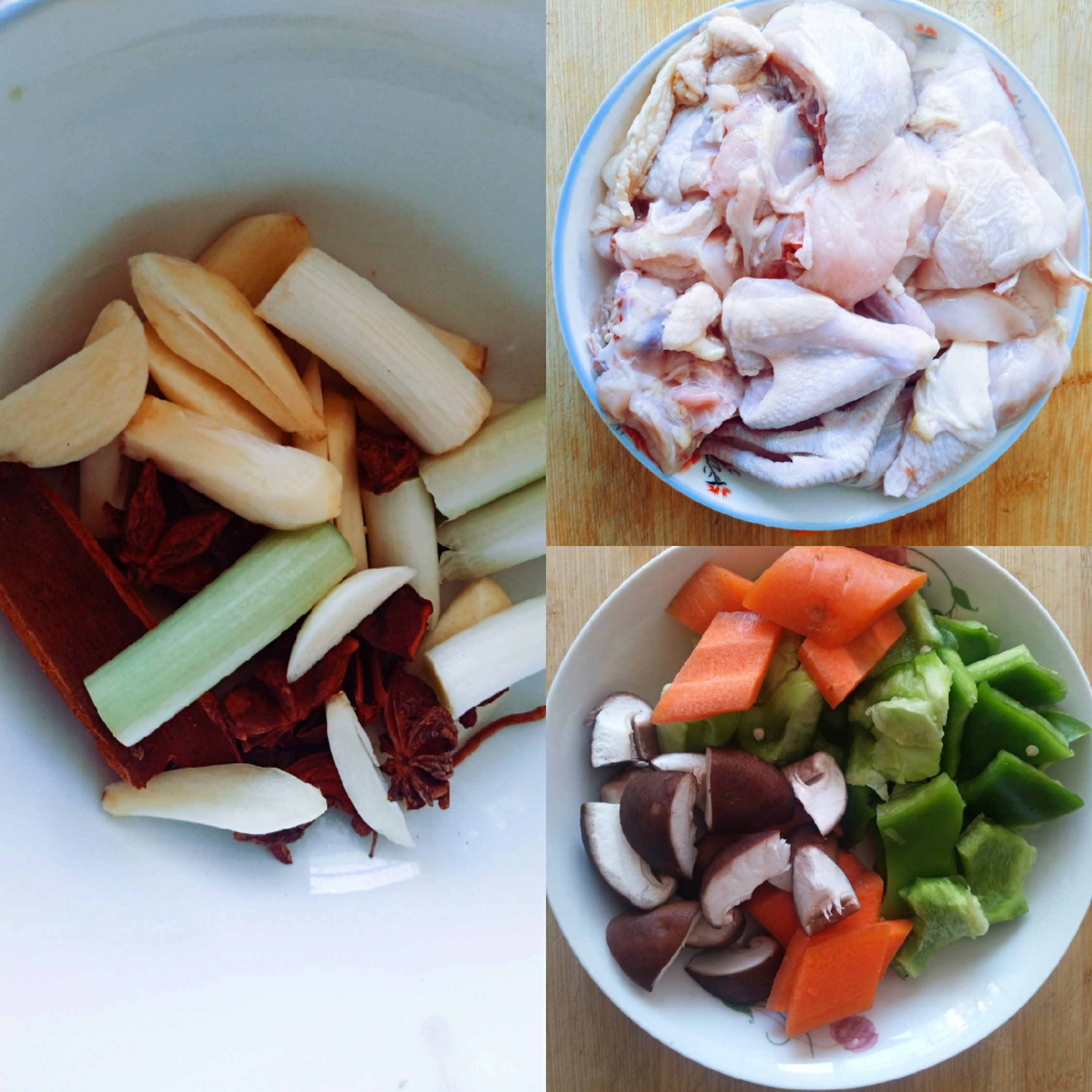图片[3]-鸡肉滑嫩香菇甜香青椒胡萝卜脆爽香菇炖鸡给人晚餐的美好-起舞食谱网