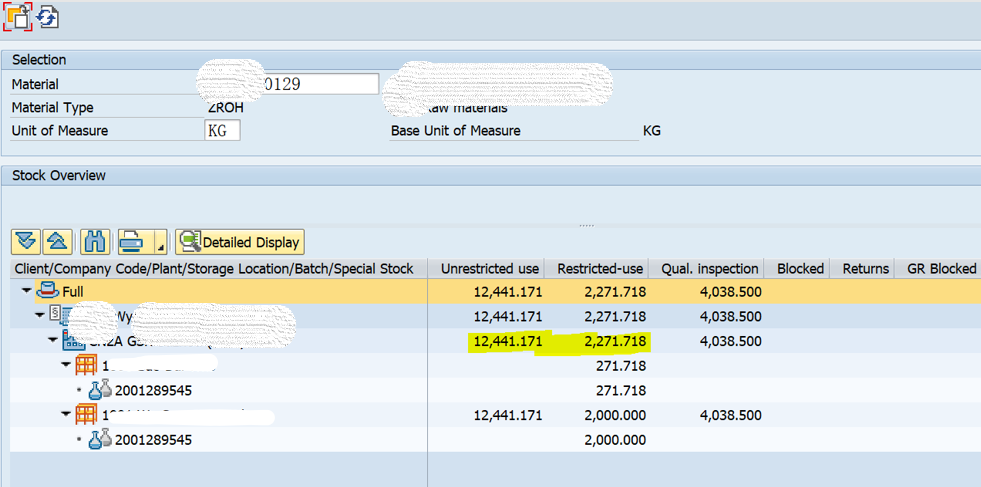 SAP PP MD04结果里没考虑受限使用库存？