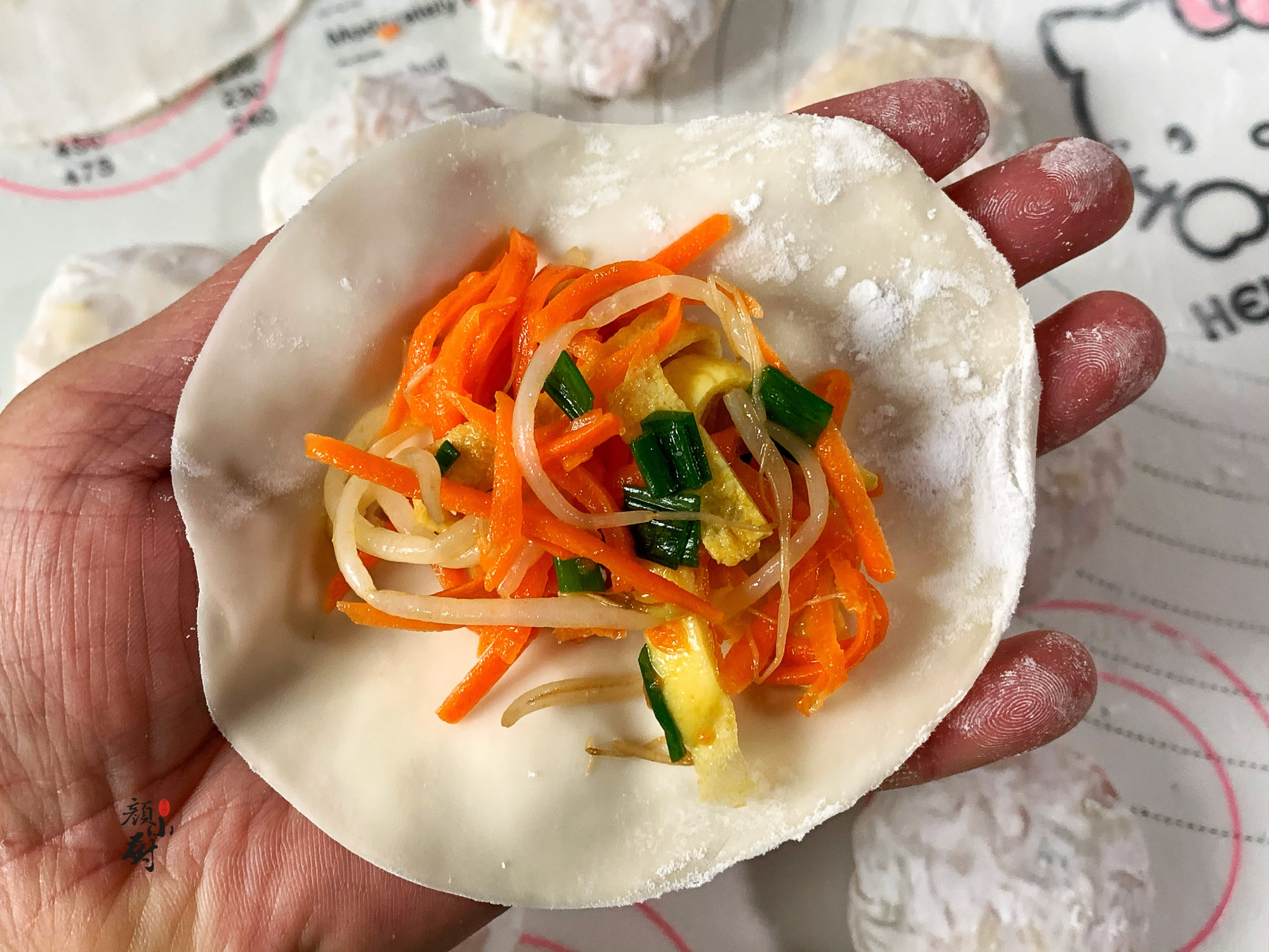 早餐，我常做這個吃，食材買來包上餡煎一煎，真美味