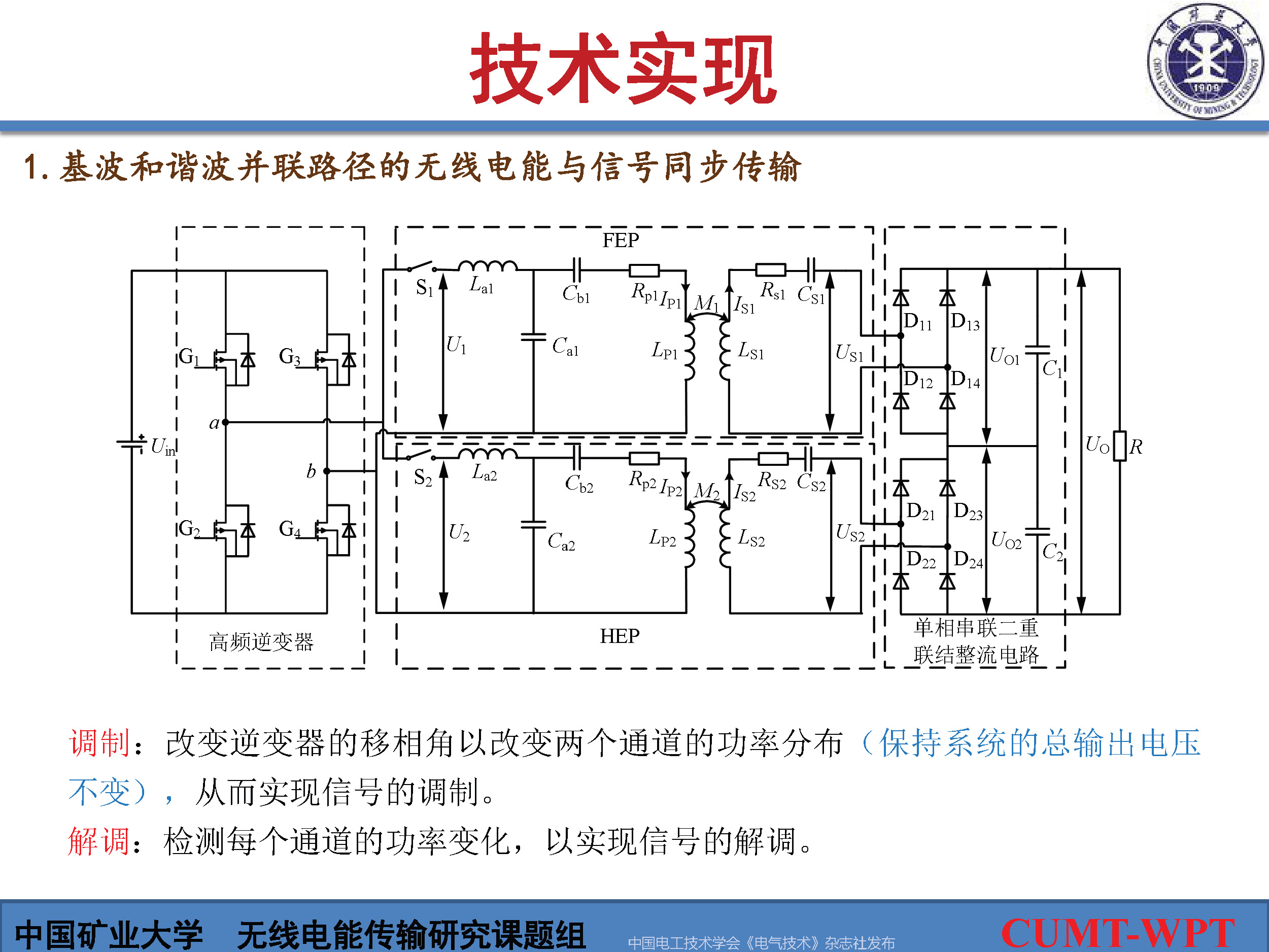 中国矿大夏晨阳教授：基于谐波通信的无线电能与信号同步传输技术