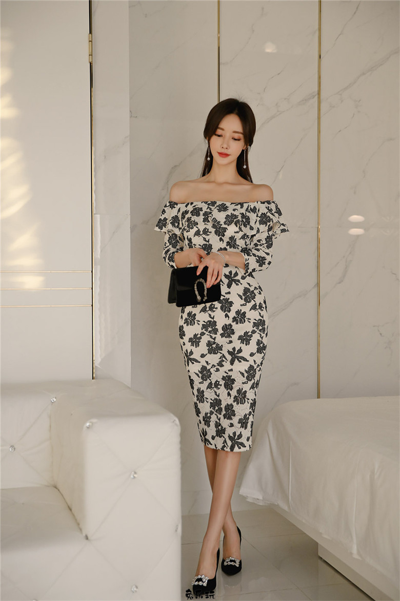 孙允珠：光影四叶草华沙波尔卡晚礼裙