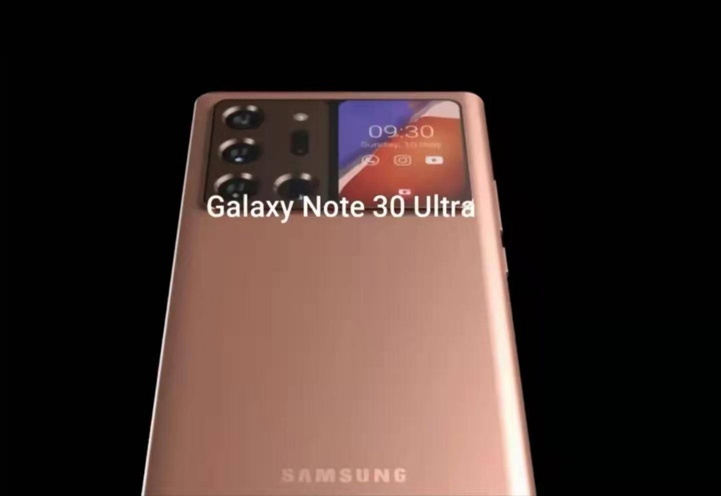 三星Note30被曝光，取消屏幕打孔设计，拥有两块屏幕