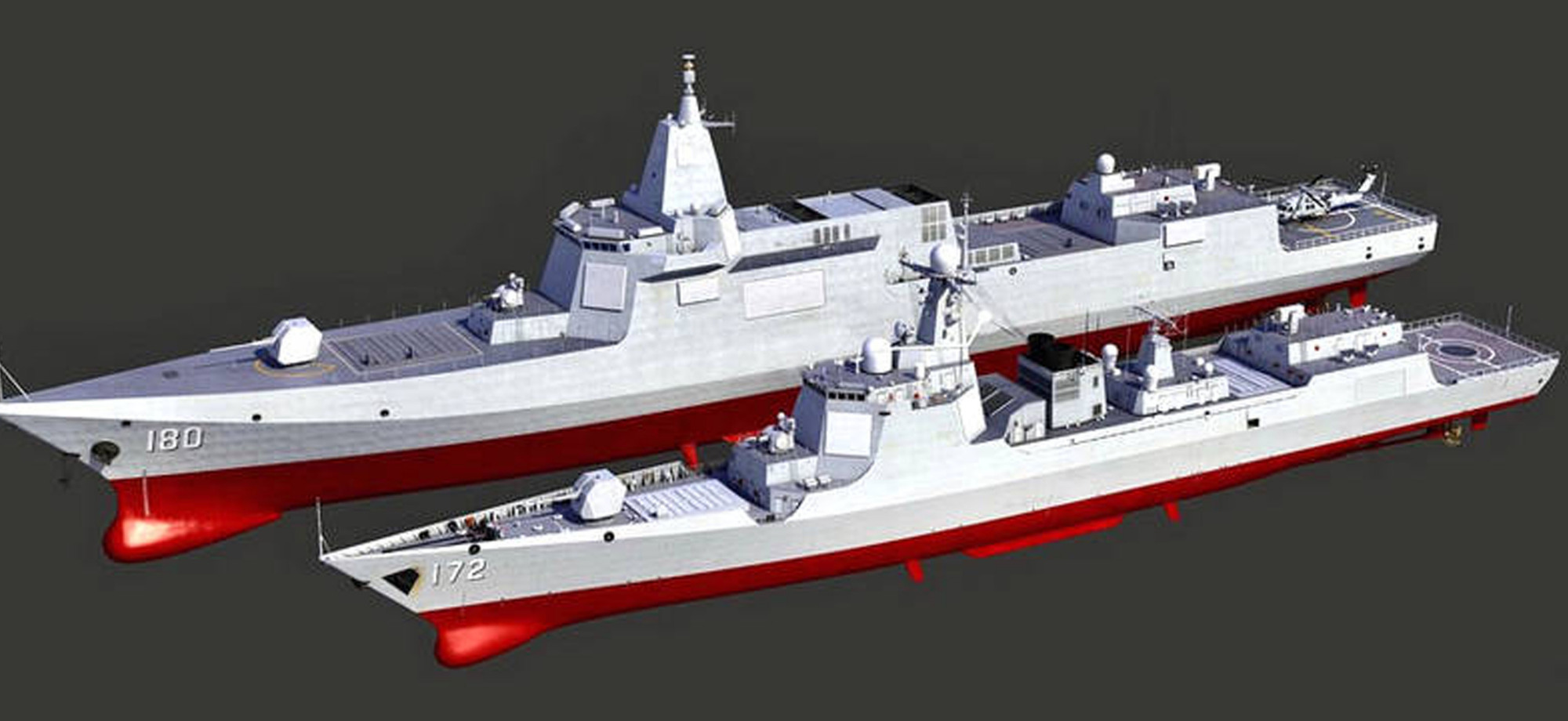 055��������ķ�ֶ���ͬ�����ʹ�С����޼���052D����ҪС�ܶ�