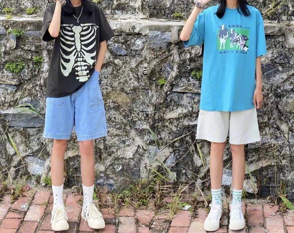 时髦个性的“印花T恤”，夏天这样穿才好看！让你告别路人感