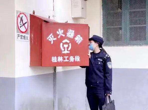 桂林北站派出所民警开展春运消防安全监督检查 桂林,桂林北,桂林北站,林北,北站