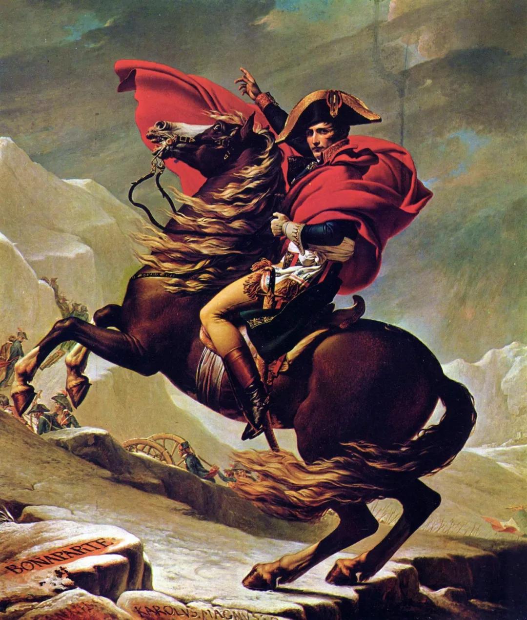 Napoleon is actually riding a donkey?-