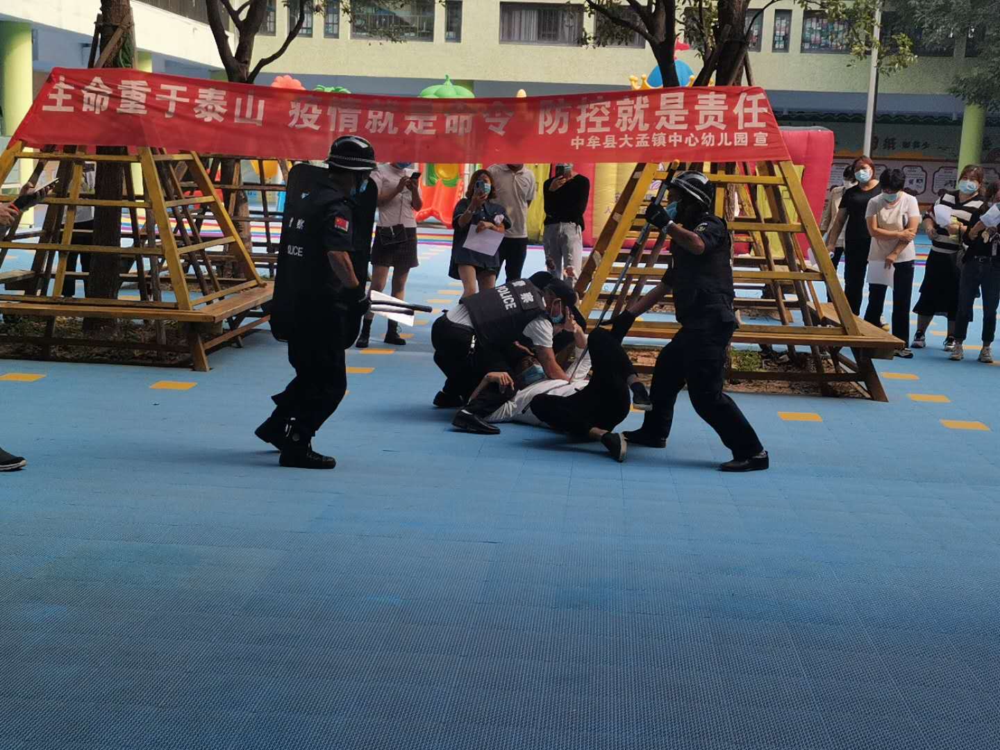 中牟县大孟镇中心幼儿园：开展综合应急处置演练培训
